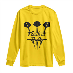 Funny I Suck At Darts Long Sleeve Shirt Bar Game Lover Dartist Gift TS12 Daisy Print Your Wear