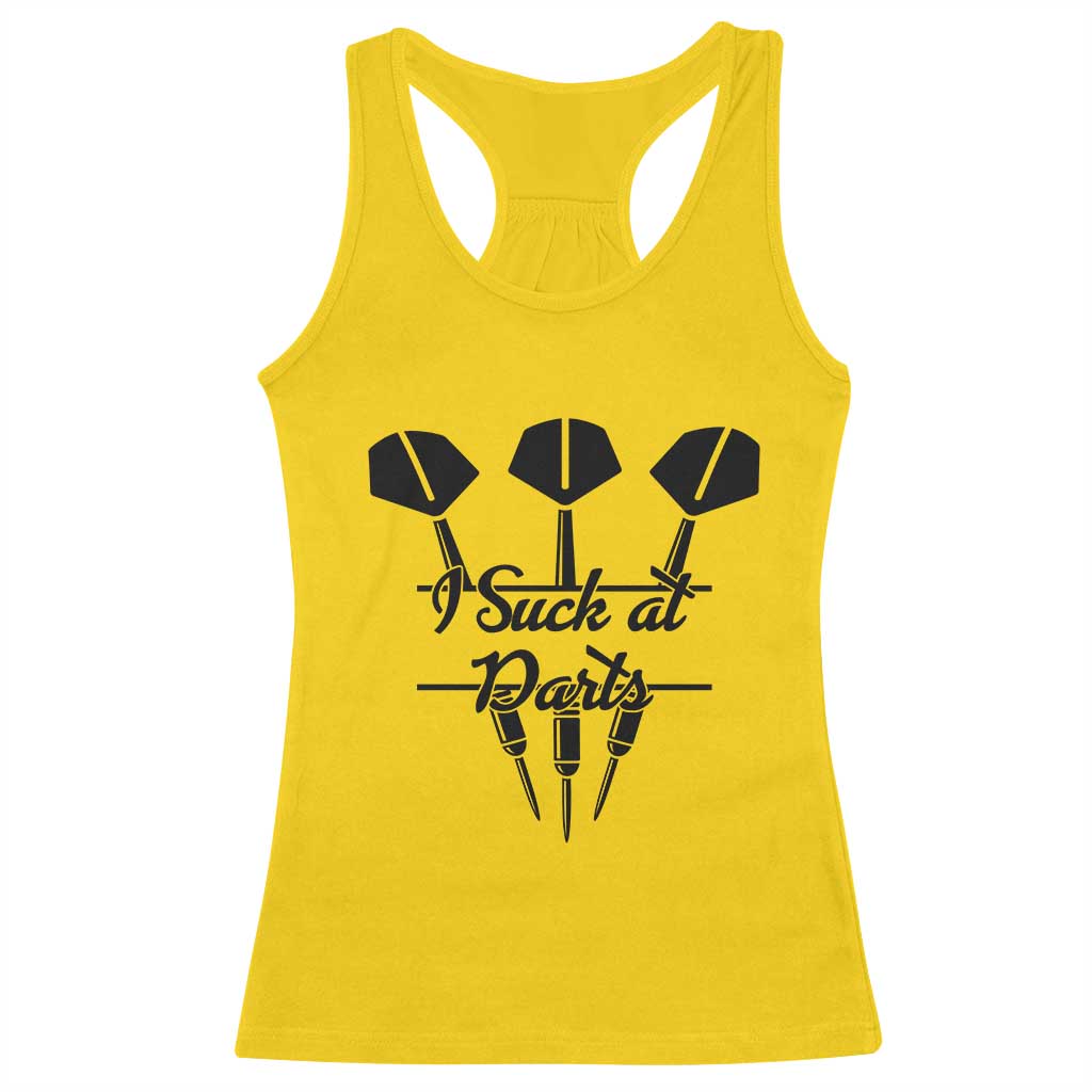 Funny I Suck At Darts Racerback Tank Top Bar Game Lover Dartist Gift TS12 Daisy Print Your Wear
