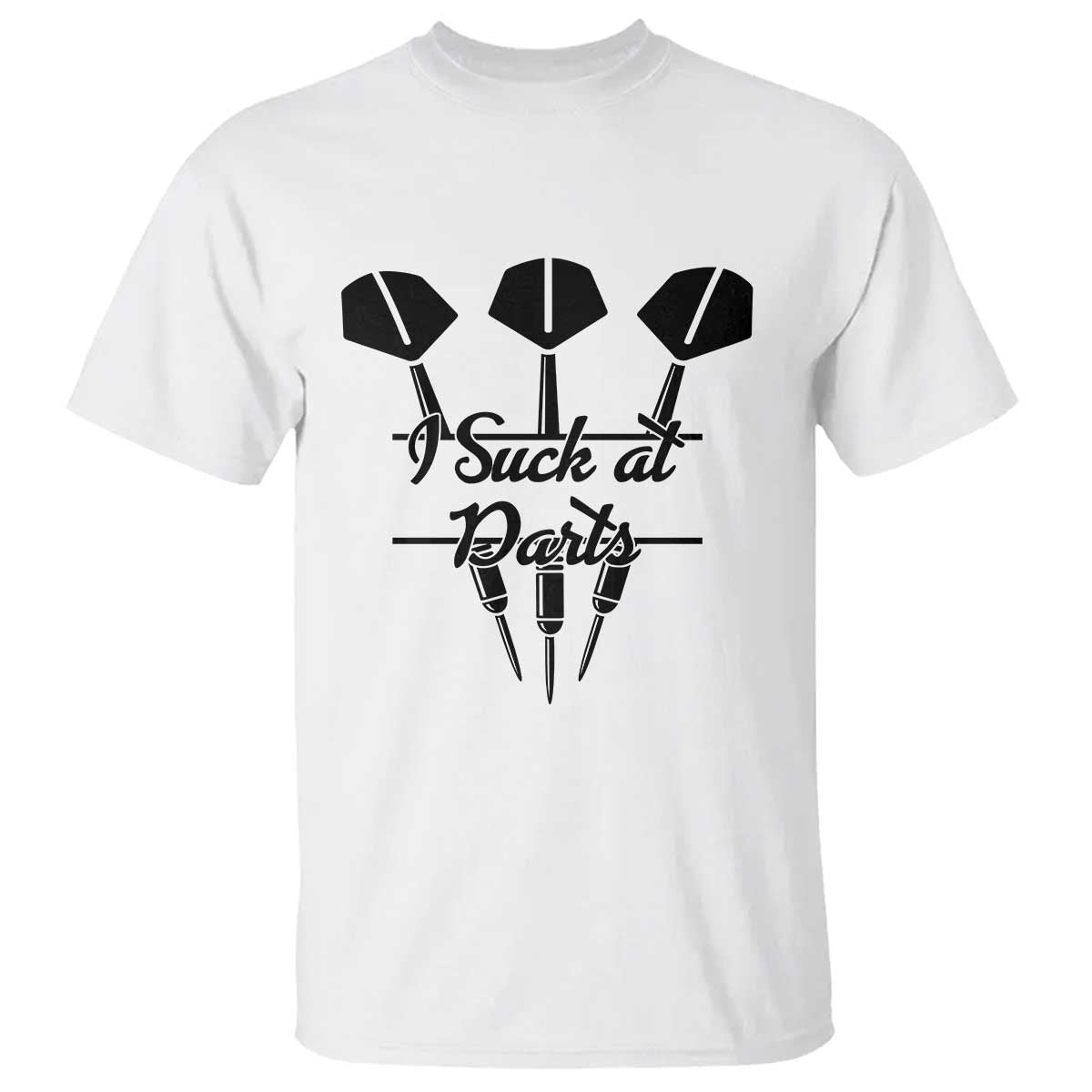 Funny I Suck At Darts T Shirt Bar Game Lover Dartist Gift TS12 White Print Your Wear