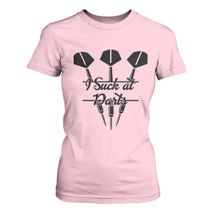 Funny I Suck At Darts T Shirt For Women Bar Game Lover Dartist Gift TS12 Light Pink Print Your Wear
