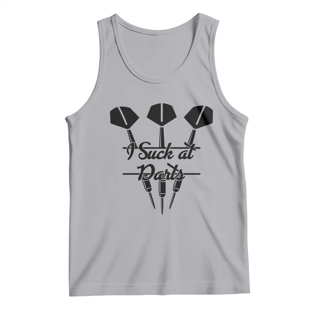 Funny I Suck At Darts Tank Top Bar Game Lover Dartist Gift TS12 Athletic Heather Print Your Wear