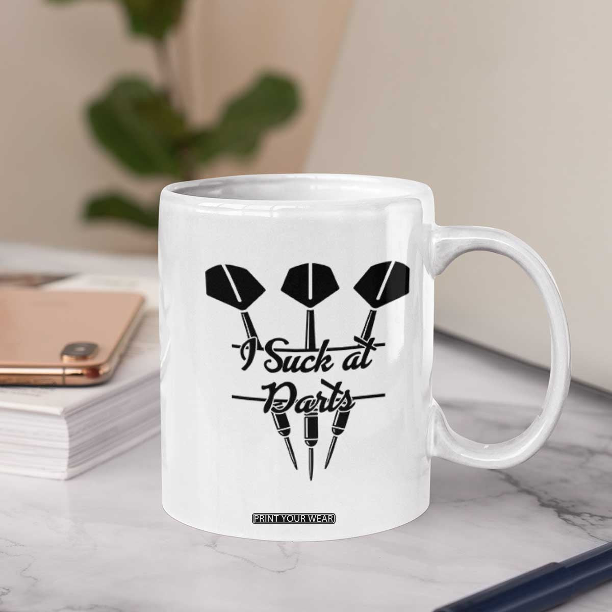 Funny I Suck At Darts Coffee Mug Bar Game Lover Dartist Gift TS12 Print Your Wear