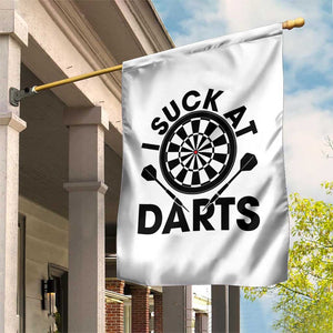 Funny I Suck At Darts Garden Flag Darts Lover Gift For Bad Players TS12 Print Your Wear