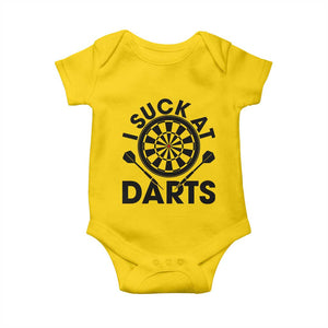 Funny I Suck At Darts Baby Onesie Darts Lover Gift For Bad Players TS12 Daisy Print Your Wear