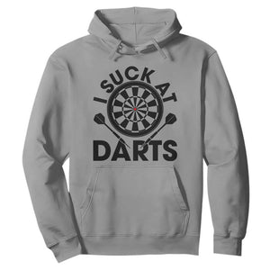 Funny I Suck At Darts Hoodie Darts Lover Gift For Bad Players TS12 Sport Gray Print Your Wear