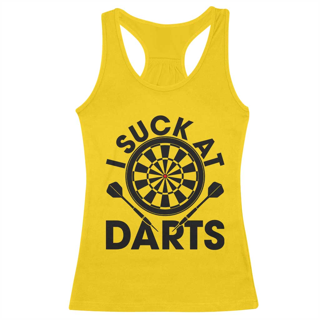 Funny I Suck At Darts Racerback Tank Top Darts Lover Gift For Bad Players TS12 Daisy Print Your Wear