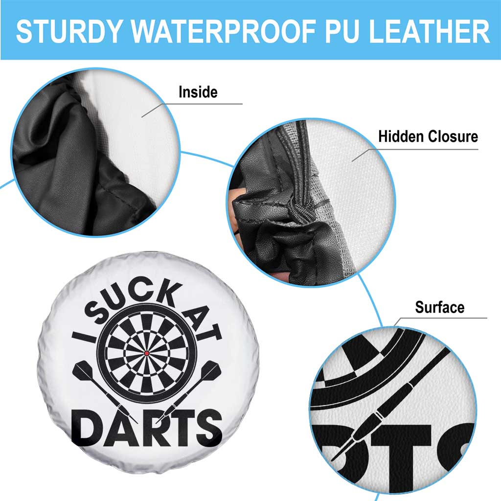 Funny I Suck At Darts Spare Tire Cover Darts Lover Gift For Bad Players TS12 Print Your Wear