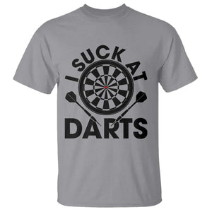 Funny I Suck At Darts T Shirt Darts Lover Gift For Bad Players TS12 Sport Gray Print Your Wear