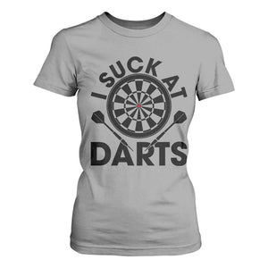 Funny I Suck At Darts T Shirt For Women Darts Lover Gift For Bad Players TS12 Sport Gray Print Your Wear