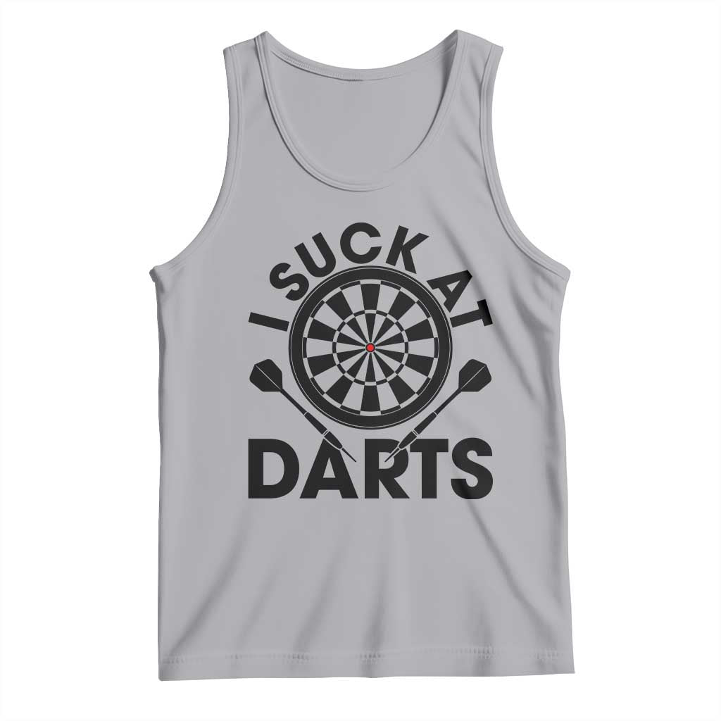 Funny I Suck At Darts Tank Top Darts Lover Gift For Bad Players TS12 Athletic Heather Print Your Wear