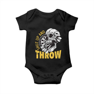Funny Skeleton Darts Player Baby Onesie I Suck At Darts TS12 Black Print Your Wear