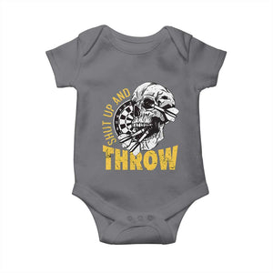 Funny Skeleton Darts Player Baby Onesie I Suck At Darts TS12 Charcoal Print Your Wear