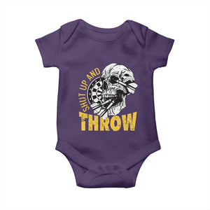 Funny Skeleton Darts Player Baby Onesie I Suck At Darts TS12 Purple Print Your Wear