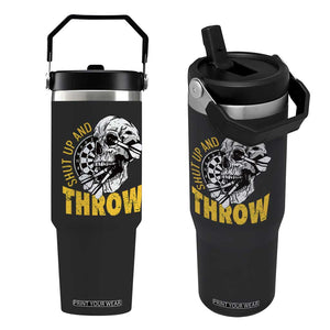 Funny Skeleton Darts Player Flip Straw Tumbler I Suck At Darts TS12 One Size: 30 oz Black Print Your Wear