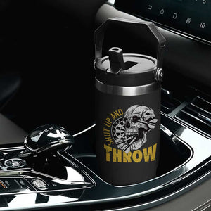 Funny Skeleton Darts Player Flip Straw Tumbler I Suck At Darts TS12 Print Your Wear
