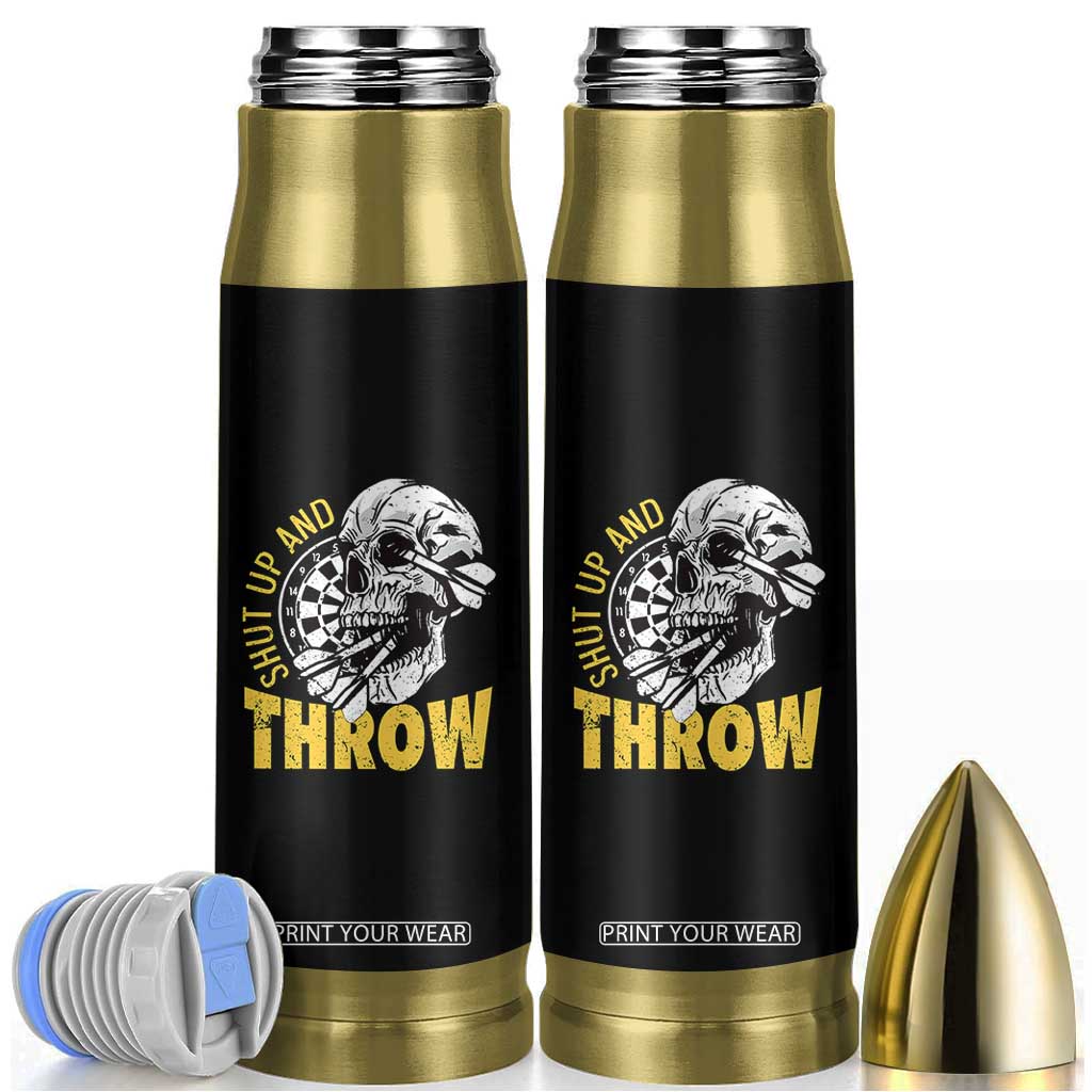 Funny Skeleton Darts Player Bullet Tumbler I Suck At Darts TS12 Black Print Your Wear