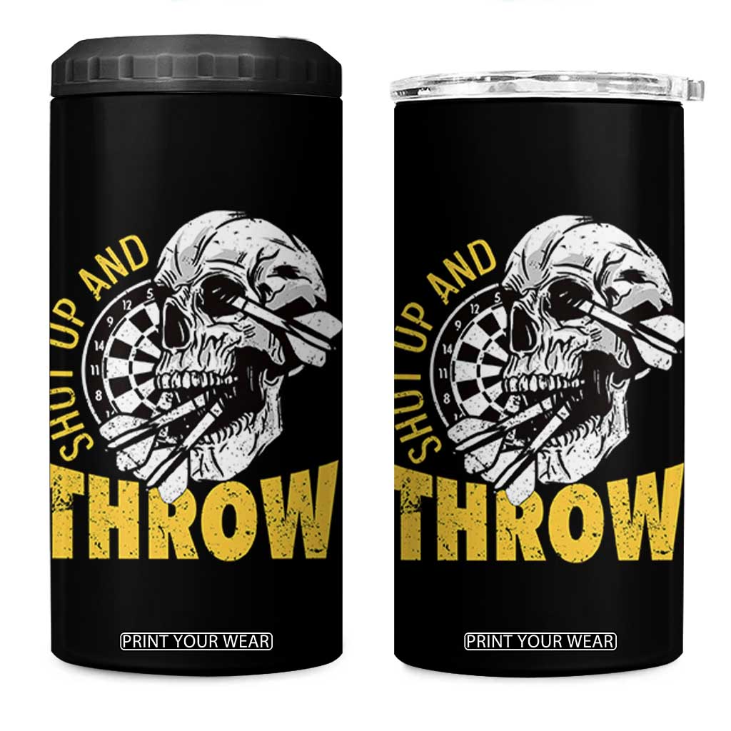 Funny Skeleton Darts Player 4 in 1 Can Cooler Tumbler I Suck At Darts TS12 One Size: 16 oz Black Print Your Wear