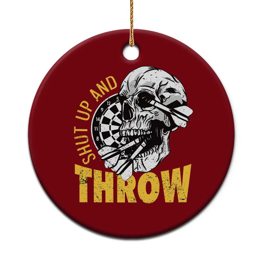 Funny Skeleton Darts Player Ceramic Ornament I Suck At Darts TS12 1pc Red Print Your Wear