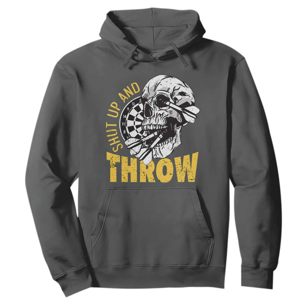 Funny Skeleton Darts Player Hoodie I Suck At Darts TS12 Dark Heather Print Your Wear