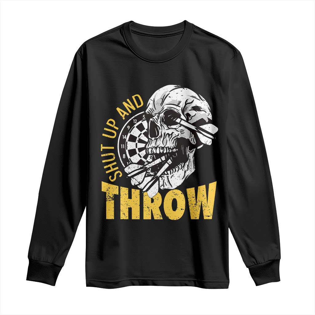 Funny Skeleton Darts Player Long Sleeve Shirt I Suck At Darts TS12 Black Print Your Wear
