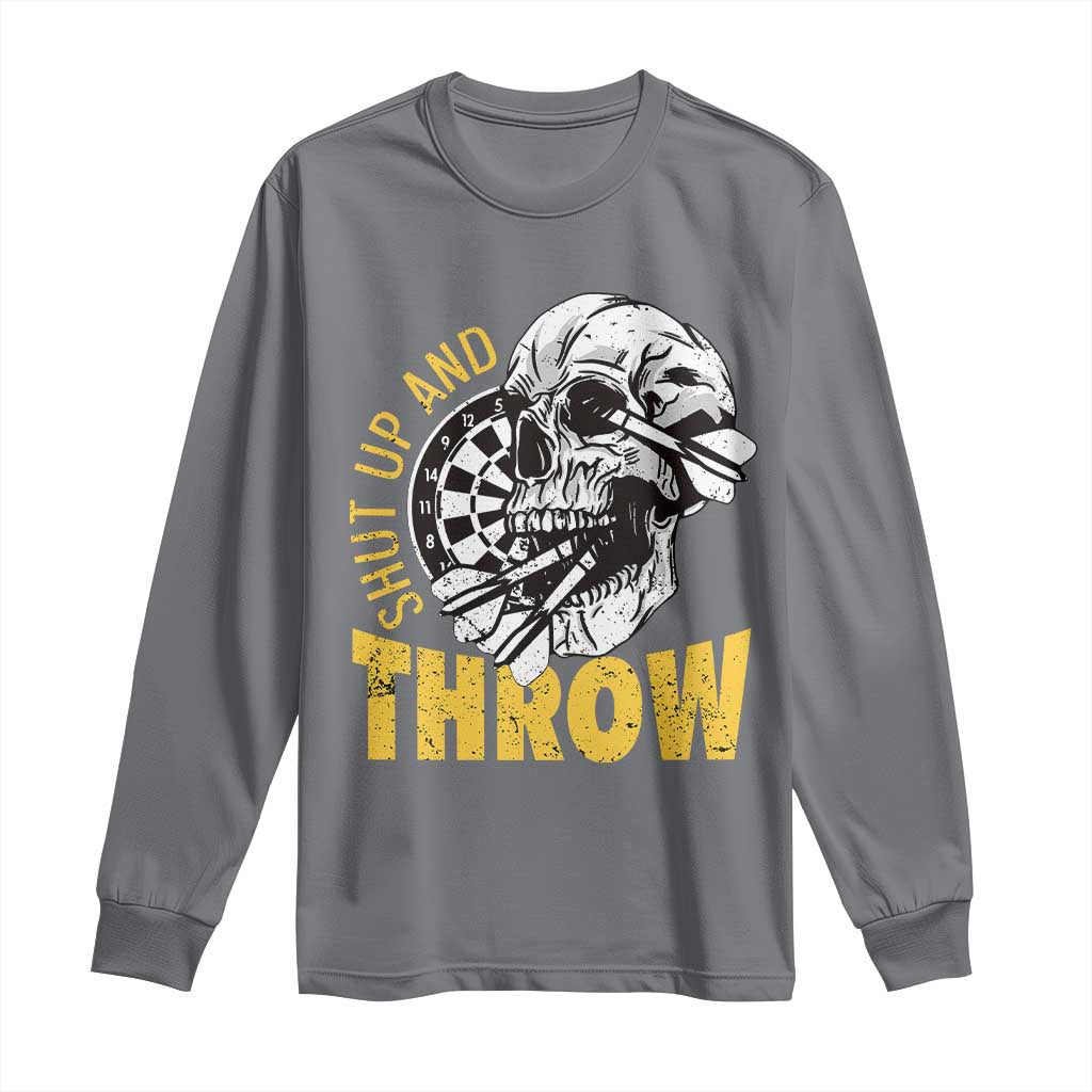Funny Skeleton Darts Player Long Sleeve Shirt I Suck At Darts TS12 Charcoal Print Your Wear