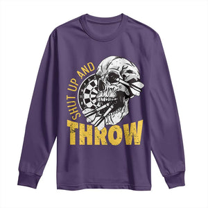 Funny Skeleton Darts Player Long Sleeve Shirt I Suck At Darts TS12 Purple Print Your Wear