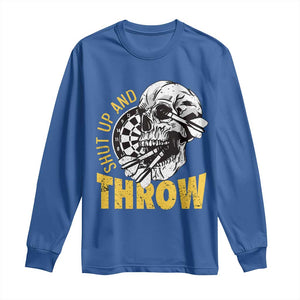 Funny Skeleton Darts Player Long Sleeve Shirt I Suck At Darts TS12 Royal Blue Print Your Wear