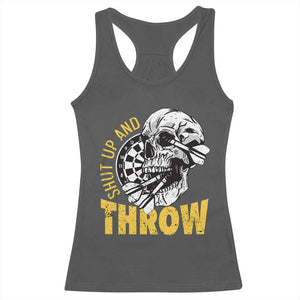 Funny Skeleton Darts Player Racerback Tank Top I Suck At Darts TS12 Dark Heather Print Your Wear