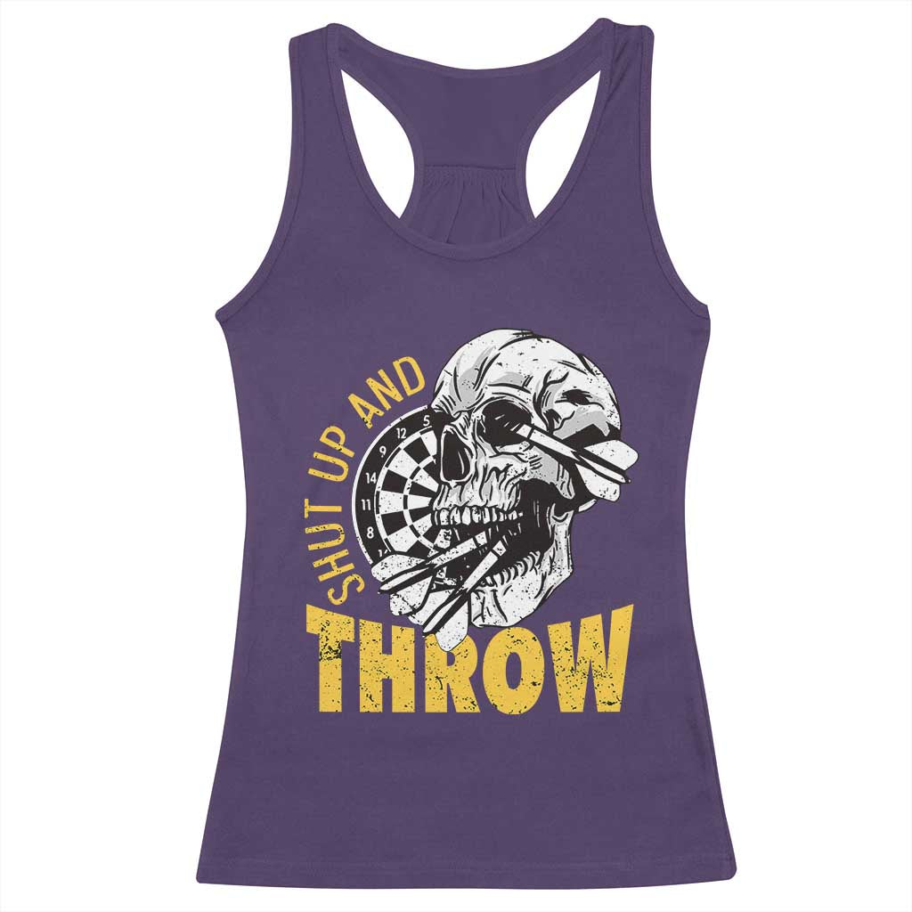 Funny Skeleton Darts Player Racerback Tank Top I Suck At Darts TS12 Purple Print Your Wear