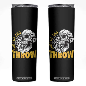 Funny Skeleton Darts Player Skinny Tumbler I Suck At Darts TS12 Black Print Your Wear