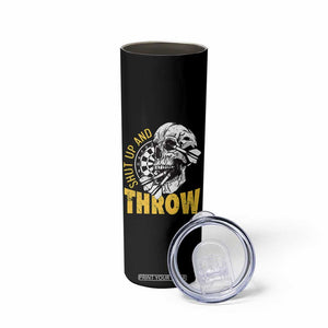 Funny Skeleton Darts Player Skinny Tumbler I Suck At Darts TS12 Print Your Wear