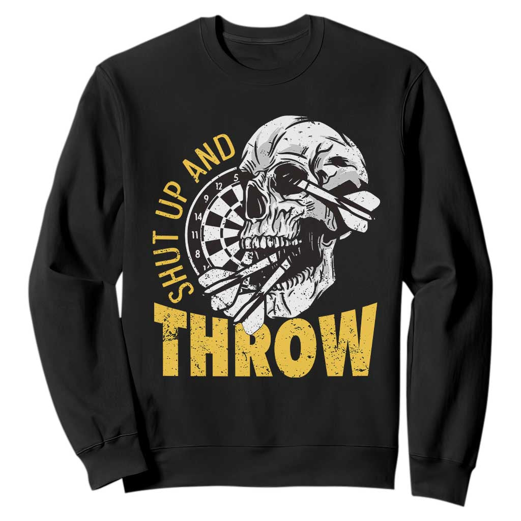 Funny Skeleton Darts Player Sweatshirt I Suck At Darts TS12 Black Print Your Wear