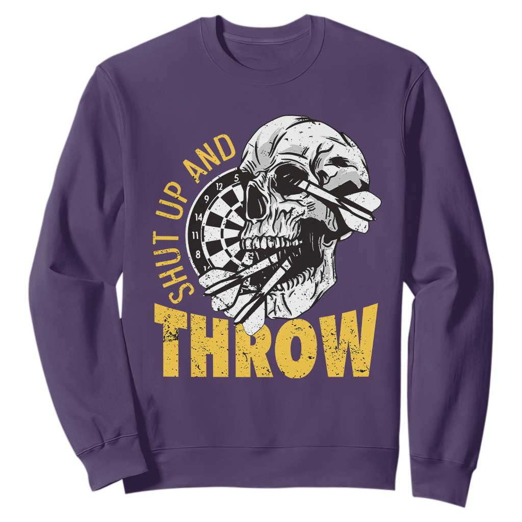 Funny Skeleton Darts Player Sweatshirt I Suck At Darts TS12 Purple Print Your Wear