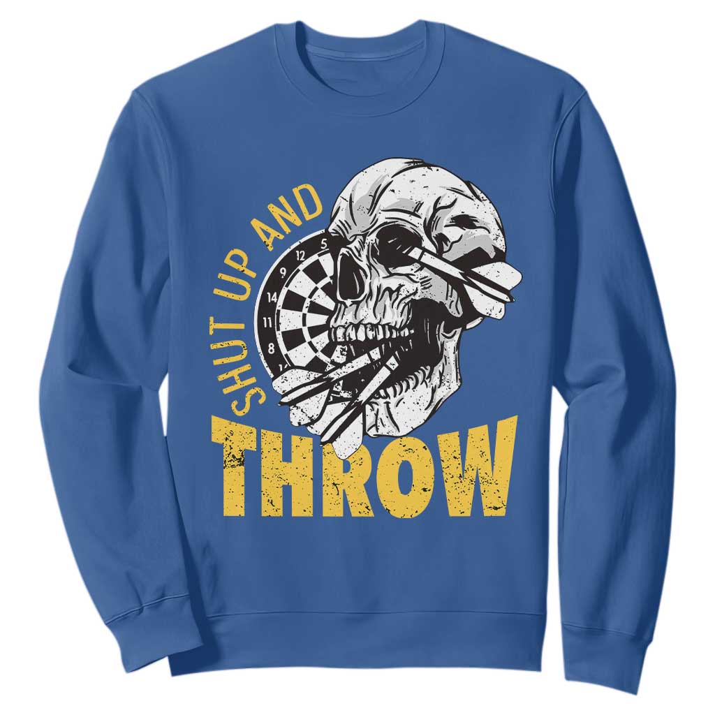 Funny Skeleton Darts Player Sweatshirt I Suck At Darts TS12 Royal Blue Print Your Wear