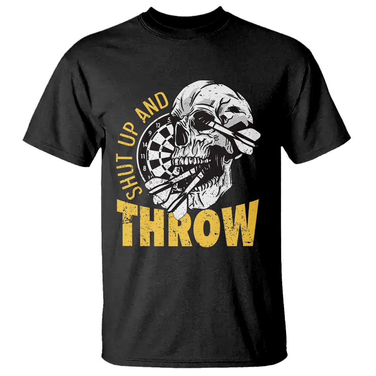 Funny Skeleton Darts Player T Shirt I Suck At Darts TS12 Black Print Your Wear