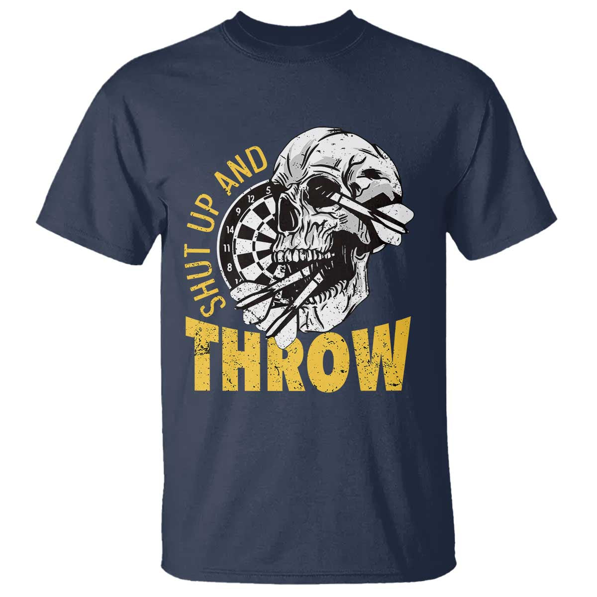 Funny Skeleton Darts Player T Shirt I Suck At Darts TS12 Navy Print Your Wear