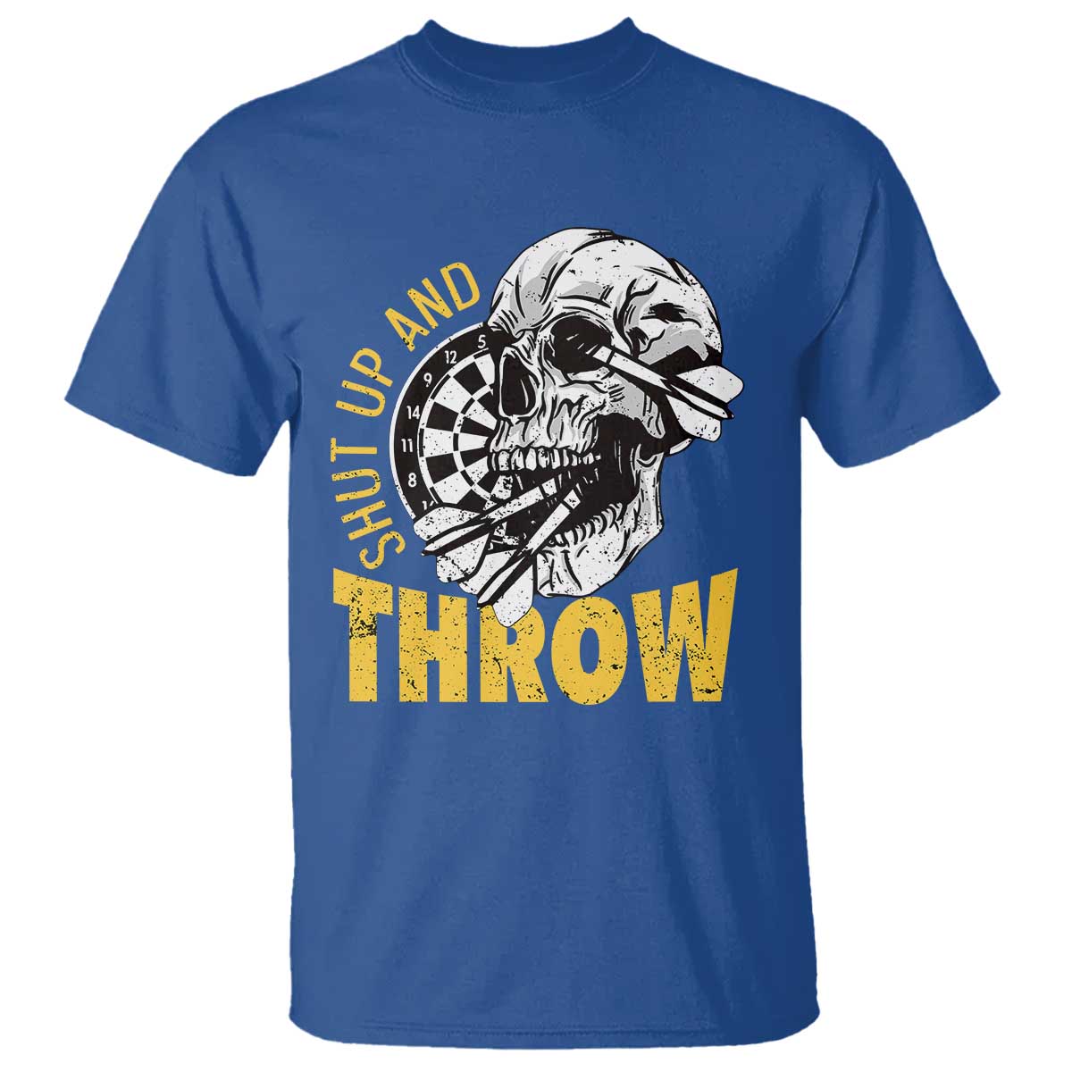 Funny Skeleton Darts Player T Shirt I Suck At Darts TS12 Royal Blue Print Your Wear