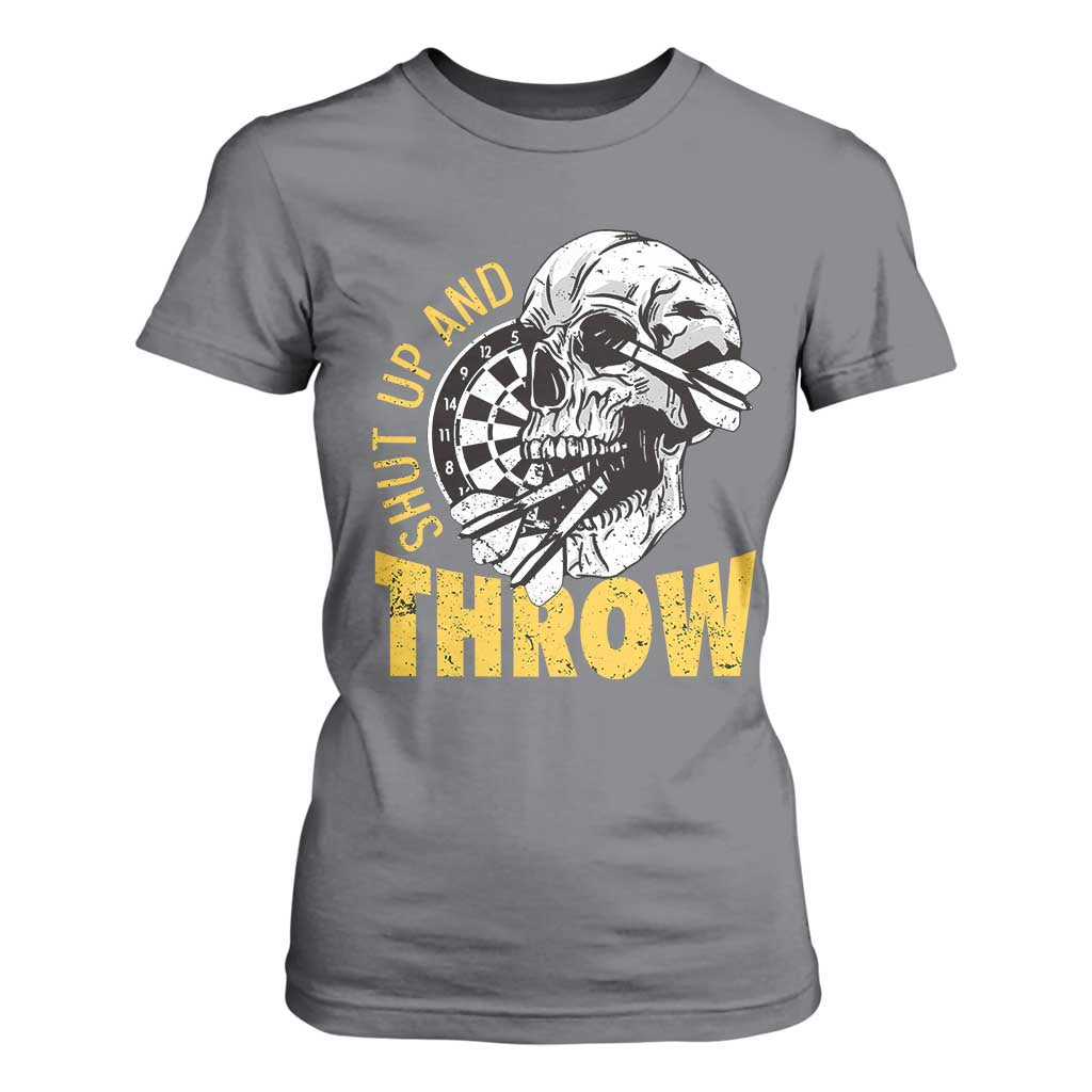Funny Skeleton Darts Player T Shirt For Women I Suck At Darts TS12 Charcoal Print Your Wear
