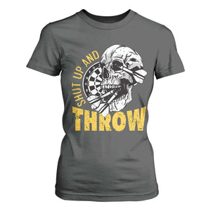 Funny Skeleton Darts Player T Shirt For Women I Suck At Darts TS12 Dark Heather Print Your Wear