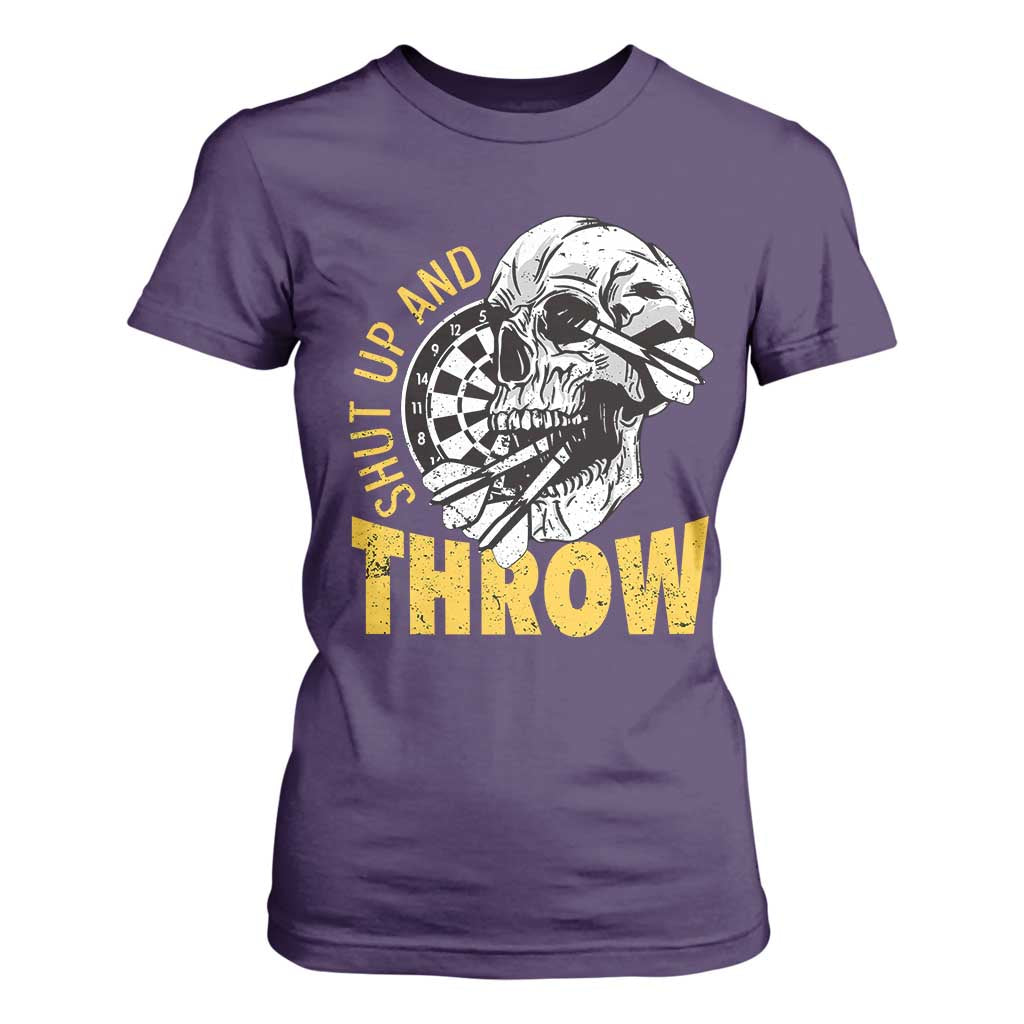 Funny Skeleton Darts Player T Shirt For Women I Suck At Darts TS12 Purple Print Your Wear