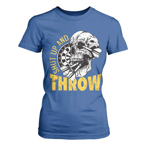 Funny Skeleton Darts Player T Shirt For Women I Suck At Darts TS12 Royal Blue Print Your Wear