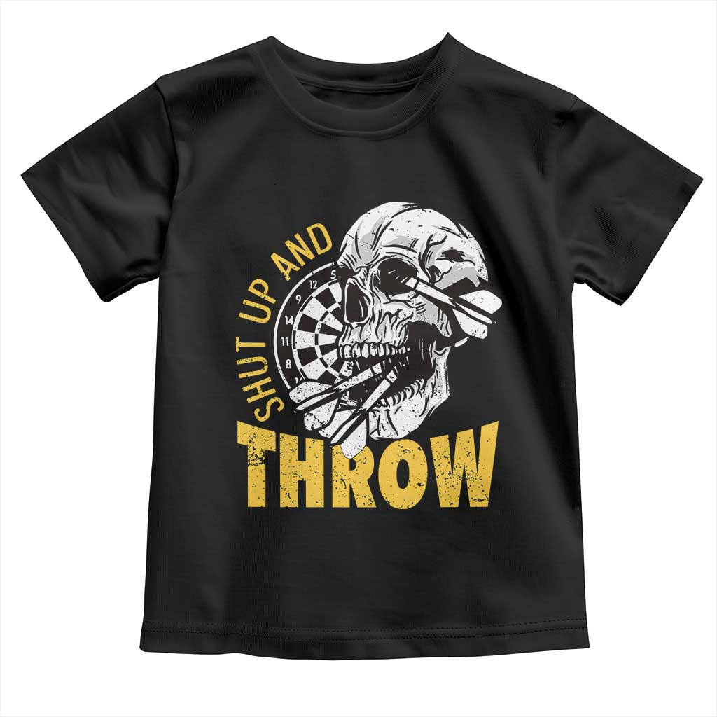 Funny Skeleton Darts Player Toddler T Shirt I Suck At Darts TS12 Black Print Your Wear