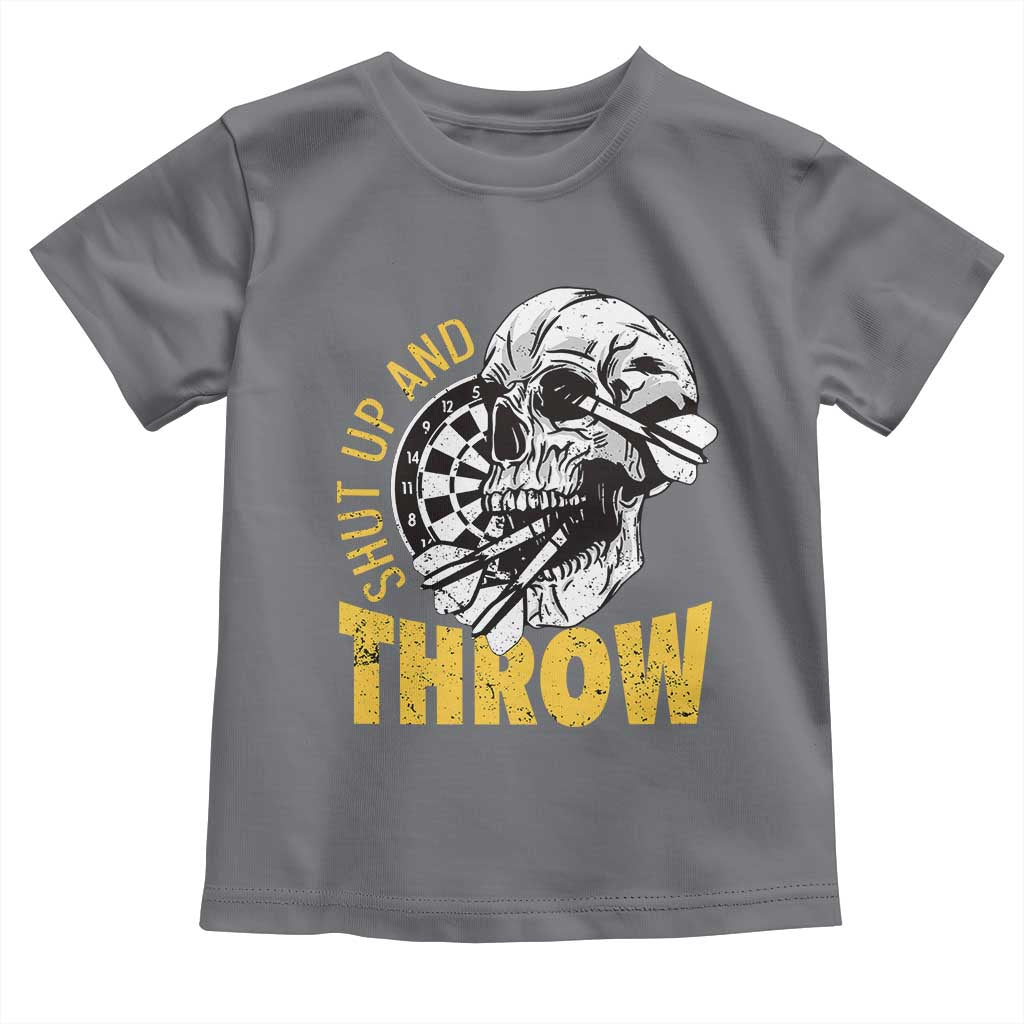 Funny Skeleton Darts Player Toddler T Shirt I Suck At Darts TS12 Charcoal Print Your Wear