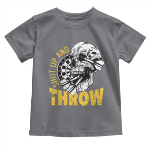 Funny Skeleton Darts Player Toddler T Shirt I Suck At Darts TS12 Charcoal Print Your Wear
