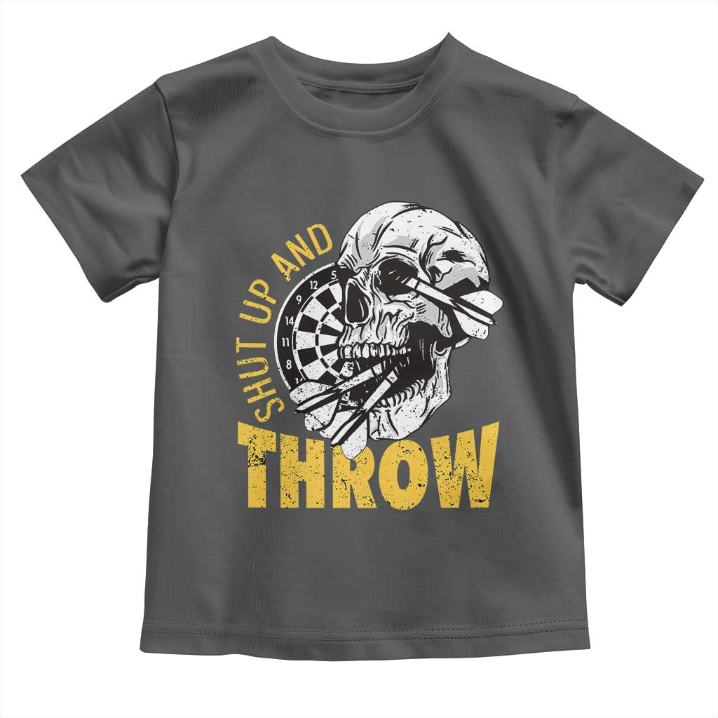 Funny Skeleton Darts Player Toddler T Shirt I Suck At Darts TS12 Dark Heather Print Your Wear