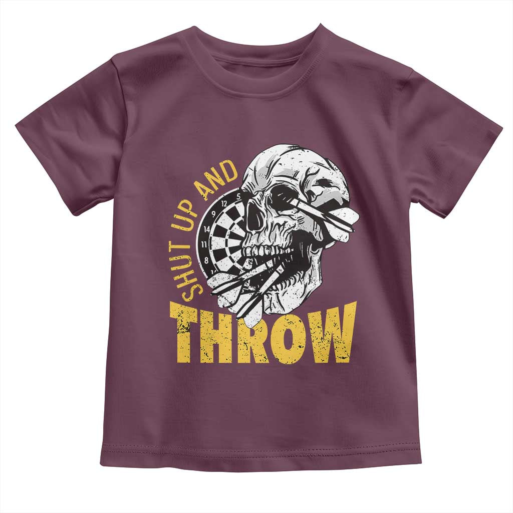 Funny Skeleton Darts Player Toddler T Shirt I Suck At Darts TS12 Maroon Print Your Wear