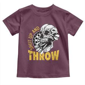 Funny Skeleton Darts Player Toddler T Shirt I Suck At Darts TS12 Maroon Print Your Wear