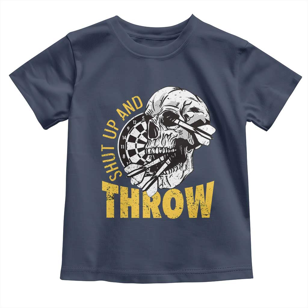 Funny Skeleton Darts Player Toddler T Shirt I Suck At Darts TS12 Navy Print Your Wear