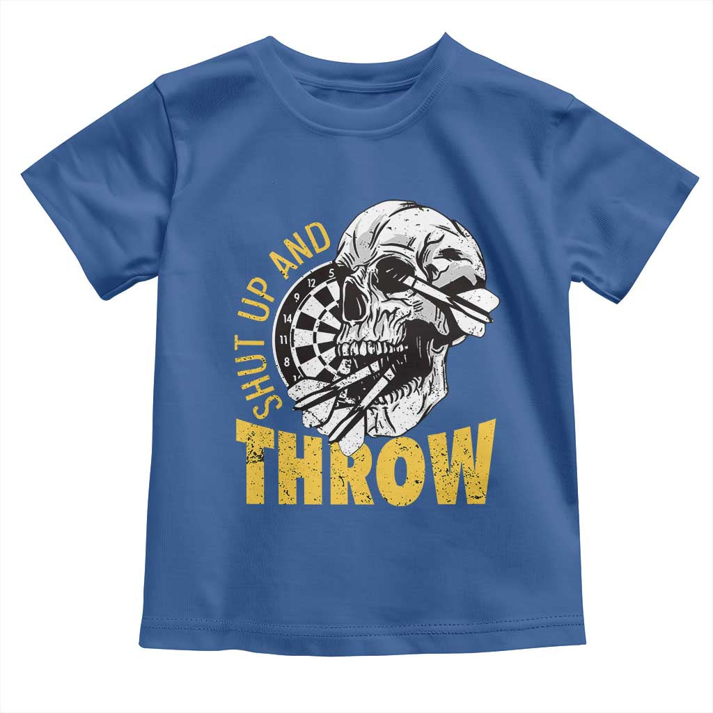 Funny Skeleton Darts Player Toddler T Shirt I Suck At Darts TS12 Royal Blue Print Your Wear