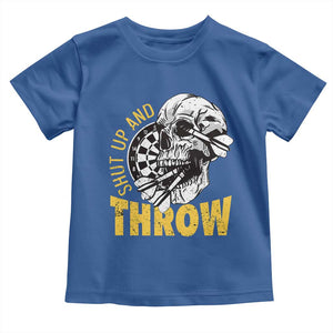 Funny Skeleton Darts Player Toddler T Shirt I Suck At Darts TS12 Royal Blue Print Your Wear